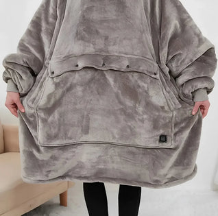 Farlique Beheizter Kuschel-Hoodie mit Känguru-Tasche