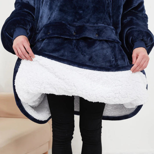 Farlique Beheizter Kuschel-Hoodie mit Känguru-Tasche