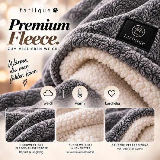 Farlique Beheizter Kuschel-Hoodie mit Känguru-Tasche
