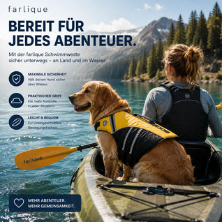Farlique Hunde-Schwimmweste mit Kopfstütze