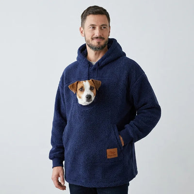 Farlique PocketPal Hoodie — Oversize Teddyfleece mit Tiertasche