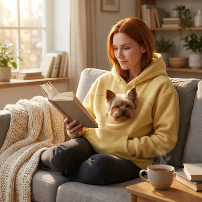Farlique PocketPal Hoodie — Oversize Teddyfleece mit Tiertasche