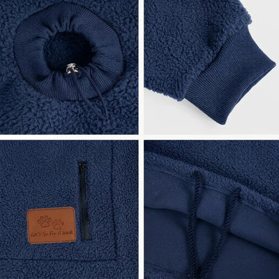 Farlique PocketPal Hoodie — Oversize Teddyfleece mit Tiertasche